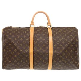 Sac Boston Keepall 55 Monogram Louis Vuitton Marron Monogramme