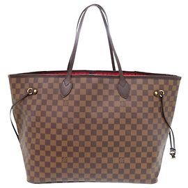 Borsa tote Louis Vuitton Neverfull GM Damier Ebene Marrone Damier ebene