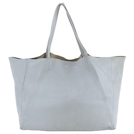 Céline Celine Horizontale Cabas Ledertasche Blau Hellblau