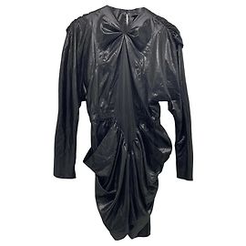 Isabel Marant Soya vestito mini in seta nera Nero
