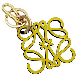 Loewe Yellow Leather Keyring Yellow