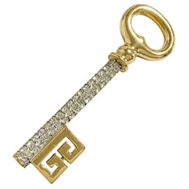 Broche de metal e strass Givenchy Outro