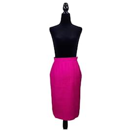 Yves Saint Laurent Robe en soie fuchsia YSL Rive Gauche Rose Fuschia