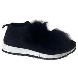 Tênis de malha Jimmy Choo Verona pretos Preto