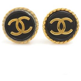 Orecchini a clip Chanel neri e dorati Nero D'oro