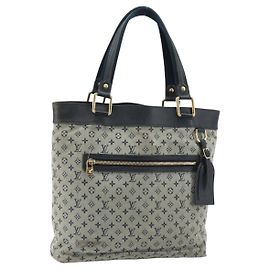LOUIS VUITTON Borsa Tote Mini Lucille GM Monogramma TST Blu M92679 LV Auth YKZ022 Blu