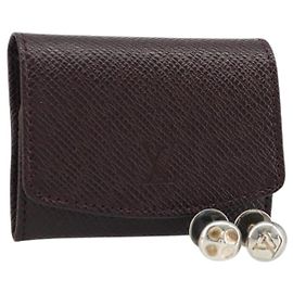 LOUIS VUITTON Gemello Taiga Ag925 Nero Argento LV Auth YKZ1063 Nero Argento