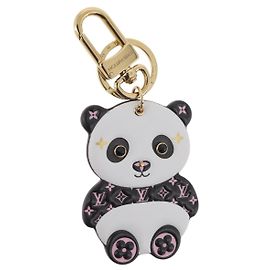 LOUIS VUITTON Monogram Porte Cles LV Panda Charm Black M00993 LV Auth YKZ1467M Black