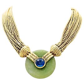 Autre Marque Collana Verney, oro giallo, giada e zaffiro. Altro