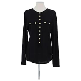 Balmain Schwarzer Wollpullover Schwarz