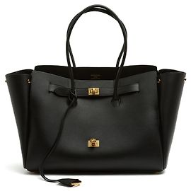 Balenciaga 2025 Bel Air Medium Schwarze Lederhandtasche Neu Schwarz