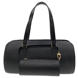 Louis Vuitton Epi Soufflot Handbag Black