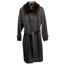 Yves Saint Laurent Black Wool Coat Other
