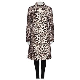 NWOT Prada Brown Animal Print Wool Coat - IT42 / M Pre-owned Other