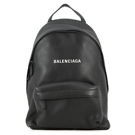 Mochila Balenciaga Everyday em couro de bezerro preto Preto
