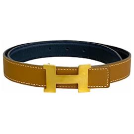 Constance Gürtel von Hermès Golden Marineblau