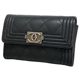 Chanel Boy Visitenkartenetui Schwarz