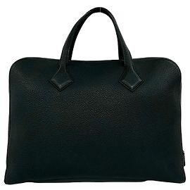 Sacoche Hermès Victoria en cuir Togo léger Noir