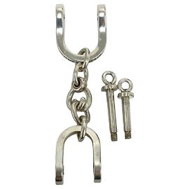 Tiffany & Co. Double Shackle Sterling Silver Keyring Silvery
