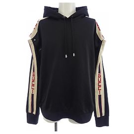 Gucci Baumwoll-Kapuzenpullover Schwarz Beige