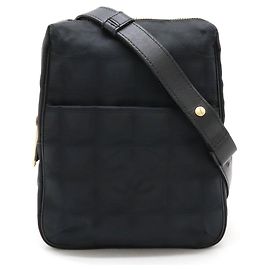 Borsa a Spalla Chanel Nylon Jacquard Nuova Linea da Viaggio A20513 Nero