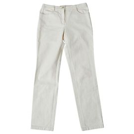 Chanel Baumwolljeans Weiß
