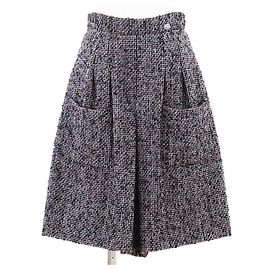 Chanel Tweed Wool Alpaca Skirt Brown Other