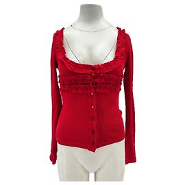 Autre Marque DAMSON MADDER Roter Baumwollcardigan Rot