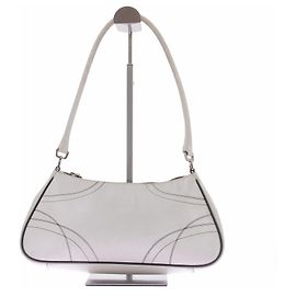 Bolso hobo Prada de cuero blanco Blanco