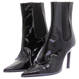 Calvin Klein Schwarze lackierte Stiefel Schwarz
