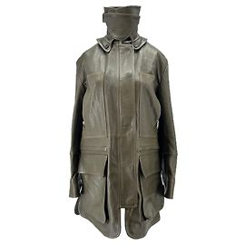 Marc by Marc Jacobs Leather Coat Khaki Khaki
