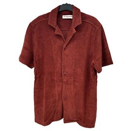 Autre Marque Camicia in spugna bordeaux Bordò