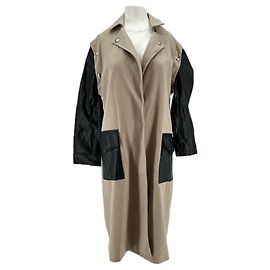 Autre Marque Trench-coat bi-matière Brown