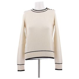 Vanessa Seward Weißer und schwarzer Pullover aus Wolle Weiß