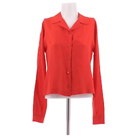 Prada Camicia rossa in seta Rosso