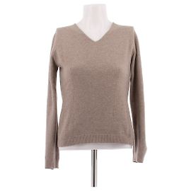 Comme Des Garcons Beige V-Ausschnitt Pullover aus Wolle und Kaschmir Beige