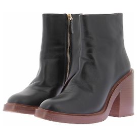 Chloé Botines de cuero negro Negro