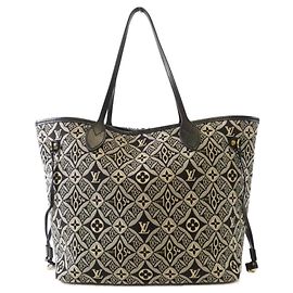 Bolso Neverfull MM Louis Vuitton SINCE1854 Castaño Gris
