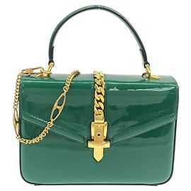 Bolsa Gucci Sylvie em couro esmeralda Outro Verde