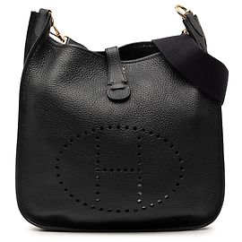 Hermès Black Clemence Evelyne 33 Black