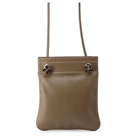 Sac Aline Mini en cuir Etoupe de Hermès Taupe