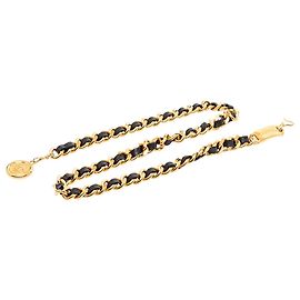 Cinturón de Cadena Coco Marca Chanel Negro Dorado