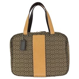 Bolsa Tote em Lona e Couro Coach Signature Marrom