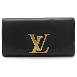 Louis Vuitton Vivienne Leather Wallet Black Black