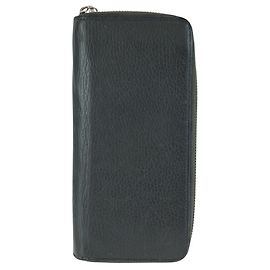 Louis Vuitton Leather Zippy Wallet Vertical Black