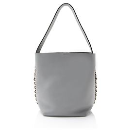 Bolsa bucket de couro Infinity com corrente Givenchy Cinza