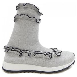 JIMMY CHOO EUGENE Stiefel Silber