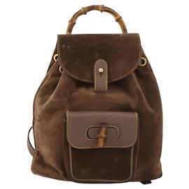 Gucci Gucci bamboo daim mini Marron