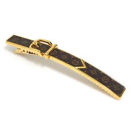 Fermaglio in metallo Monogram Loop di Louis Vuitton Marrone D'oro