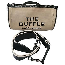Bolsa Duffle Marc Jacobs em jacquard bege e couro Bege